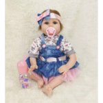 Bebé Reborn Muñeca Silicon Suave 55cm Realista + Accesorios